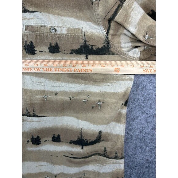 Woolrich Geese Chamois Flannel Button Down Shirt Men’s Sz 2XL Trees Goose - Picture 5 of 8